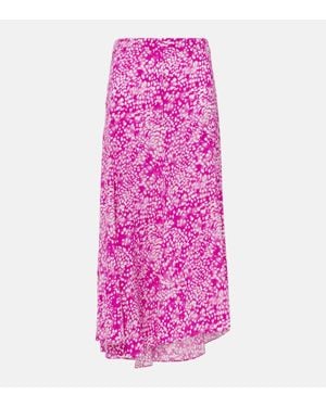 Isabel Marant Bedruckter Maxirock Hortensia Aus Einem Seidengemisch - Pink