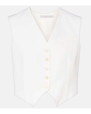 Stella McCartney Cropped Wool Vest - White