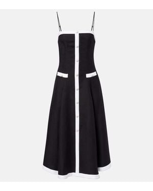 Jonathan Simkhai Cordelia Linen-Blend Midi Dress - Blue