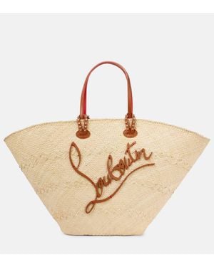 Christian Louboutin Bolso Large Cabata De Rafia - Neutro