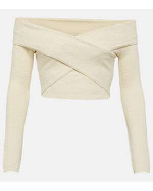 Jonathan Simkhai Aiden Off-Shoulder Knit Top - Natural