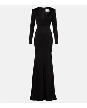 Alex Perry Satin Crepe Gown - Black
