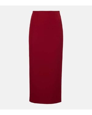 Roland Mouret Crepe Pencil Skirt - Red