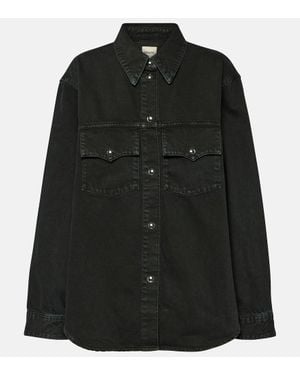 Khaite Jinn Denim Shirt - Black