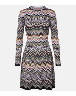 Missoni Abito Corto A Zig-Zag - Grigio