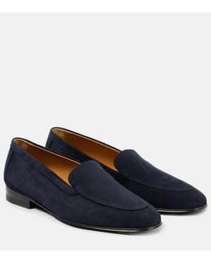 The Row Loafers Sophie Aus Veloursleder - Blau