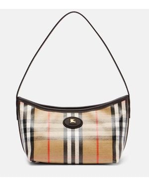 Burberry Schultertasche Highlands Mini Check - Mettallic