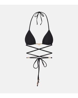 SAME Top De Bikini Adornado - Blanco
