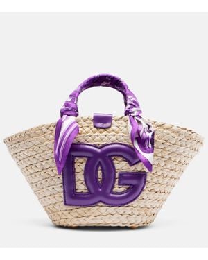 Dolce & Gabbana Bolso Cesta Dg Majolica De Paja - Morado