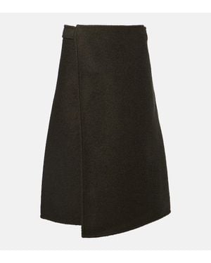 Proenza Schouler Bodhi Wool-Blend Boucle Twill Wrap Skirt - Black