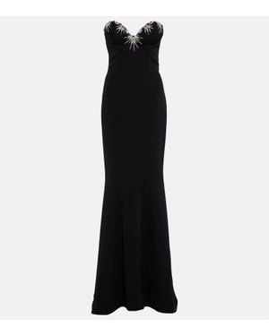 Miss Sohee Verzierte Robe Aus Seide - Schwarz