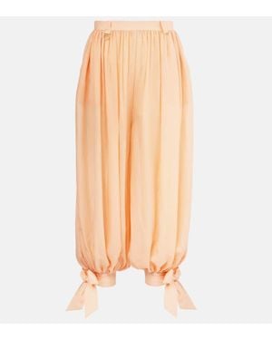 Chloé Hose Aus Seiden-Charmeuse - Orange