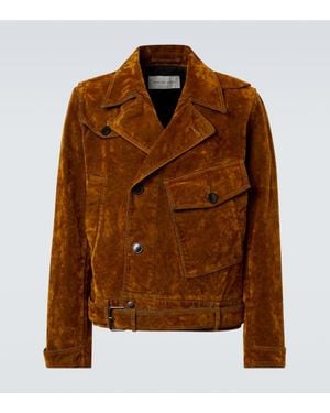 Dries Van Noten Bikerjacke Vassel Aus Baumwolle - Braun