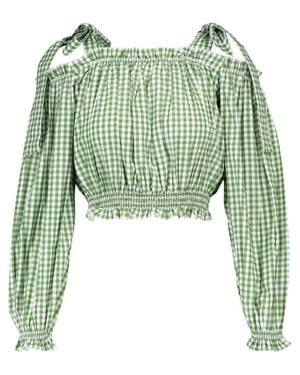Alexandra Miro Top Aus Baumwolle - Grün