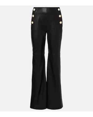 Dorothee Schumacher Schlaghose Sleek Statement Aus Leder - Schwarz