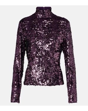 Rabanne Sequined Top - Blue