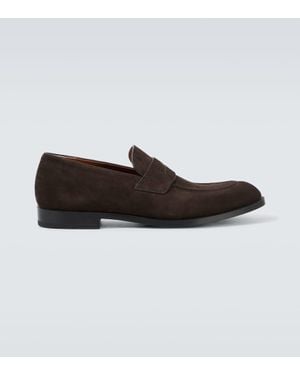 ZEGNA Loafers Aus Veloursleder - Braun