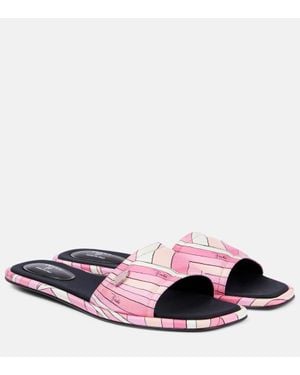 PUCCI Iride Twill Thong Sandals - Multicolor