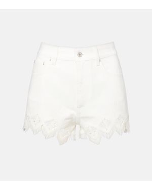 Rabanne Macrame Cotton Shorts - White