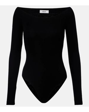 Agolde Maren Off-Shoulder Bodysuit - Black