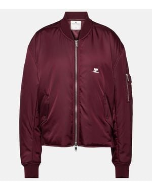 Courreges Logo Bomber Jacket - Red