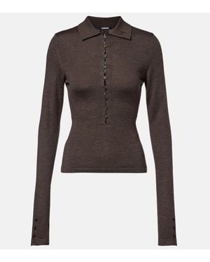 Jacquemus Polo En Laine - Marron