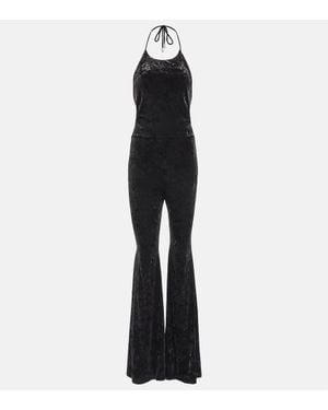 Alexandre Vauthier Jumpsuit Aus Samt - Schwarz