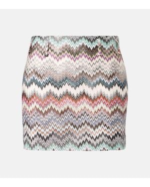 ミニスカート Missoni 'Caperdoni' Skirt Caperdoni motif cotton blend mini skirt with slit