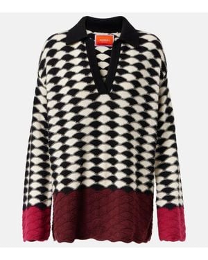 La DoubleJ Lounge Wool Polo Jumper - Red