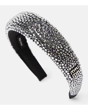 Miu Miu Haarreif Vera Mit Kristallen - Mettallic