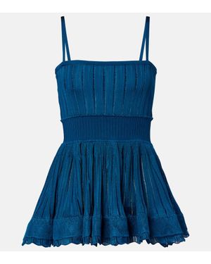 Alaïa Bandeau-Top Crinloline - Blau