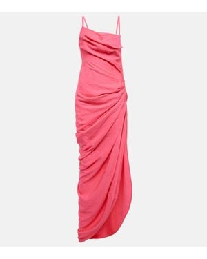 Jacquemus Maxikleid La Robe Saudade Aus Voile - Pink