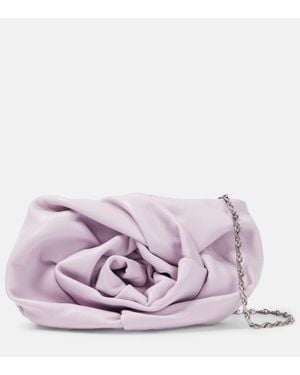 Burberry Clutch Rose Aus Leder - Lila
