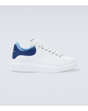 McQueen Oversized Leather Sneakers - Blue