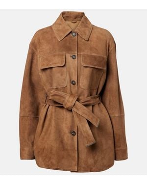 Brunello Cucinelli Feldjacke Aus Veloursleder - Braun