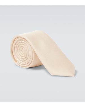 Dolce & Gabbana Corbata De Sarga De Seda - Neutro