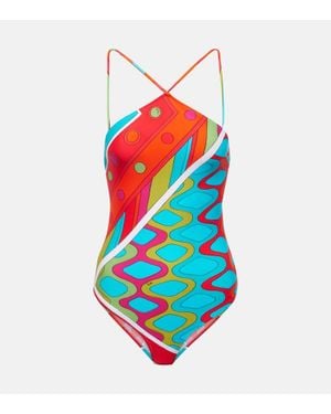 Emilio Pucci Costume Intero Vivara Con Stampa - Blu