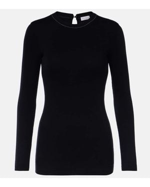 Brunello Cucinelli Pullover Monili Aus Einem Baumwollgemisch - Schwarz