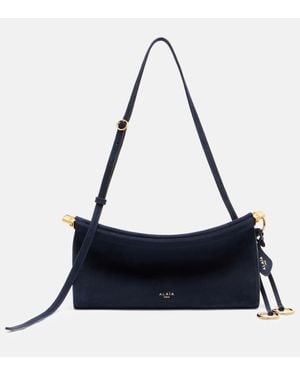 Alaïa Le Click Small Suede Shoulder Bag - Blue