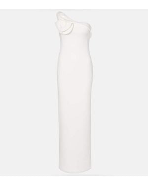 Roland Mouret Bridal One-Shoulder Crepe Maxi Dress - White