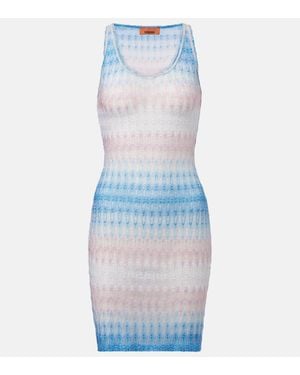 Missoni Zigzag Ombre Lame Minidress - Blue