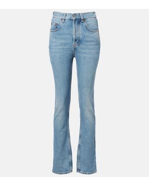 Saint Laurent Mid-Rise Bootcut Jeans - Blau