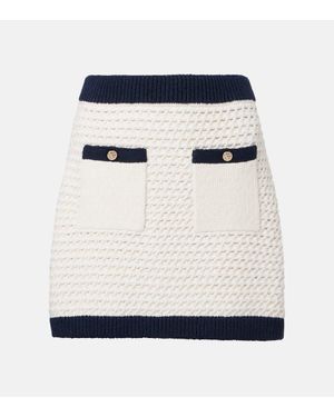Gucci Minirock Aus Haekelstrick - Blau