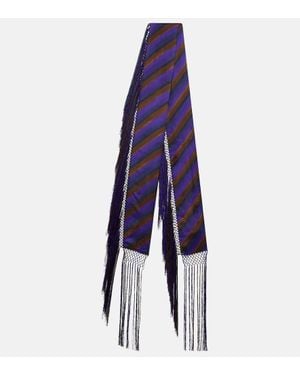 Dries Van Noten Printed Scarf - Blue