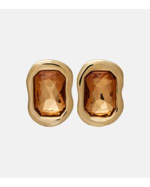 Givenchy Ohrringe Sculptural Crystal Mit Kristallen - Mettallic
