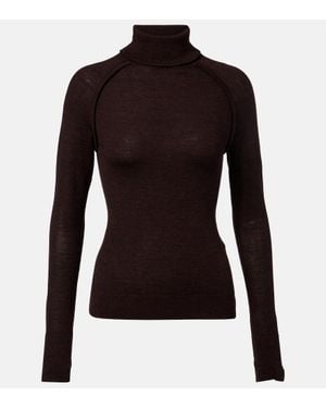 Victoria Beckham Wool Turtleneck Sweater - Black