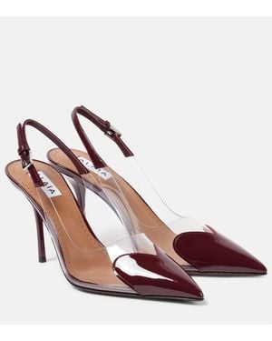 Alaïa Le Cour 90 Leather And Pu Slingback Court Shoes - Brown