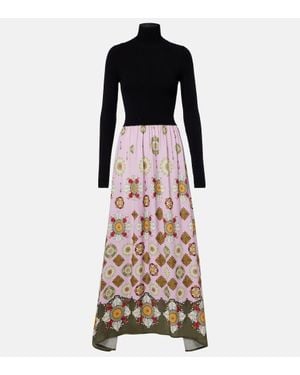 La DoubleJ Lunaria Foulard Printed Maxi Dress - Multicolor