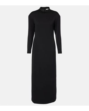 The Row Arno Wool Maxi Dress - Black