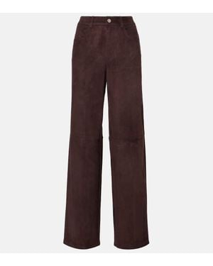 Stouls Pantalones Anchos Mytheo De Ante - Marrón